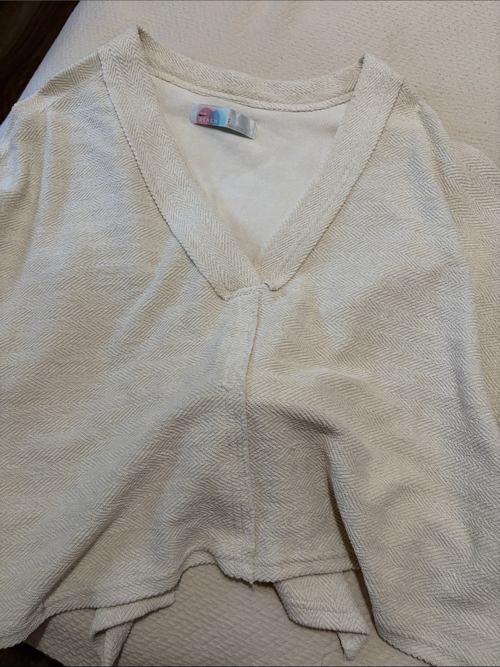 NWOT Free People Beach Ivory pullover cotton sweater